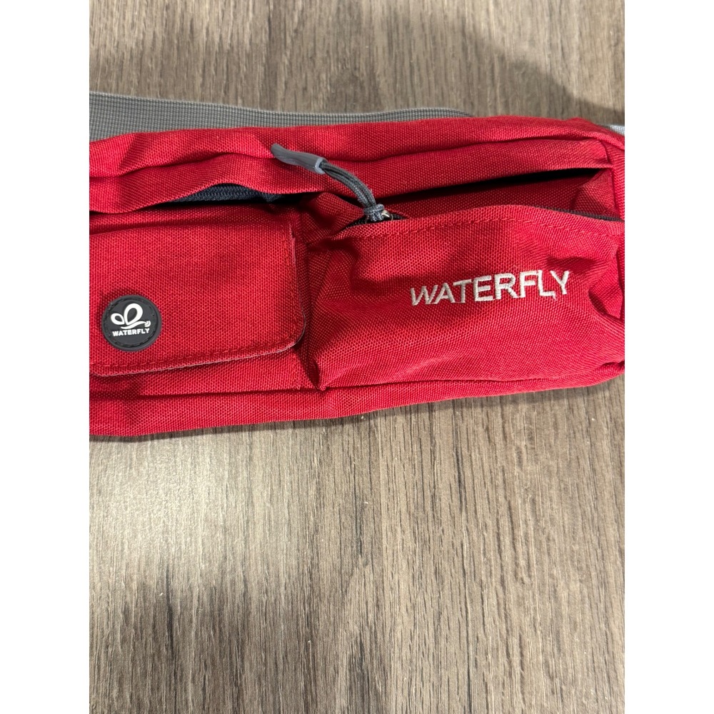 WATERFLY Red‎ Nylon Fanny Pack Waist Bag Belt Bag Adjustable Strap